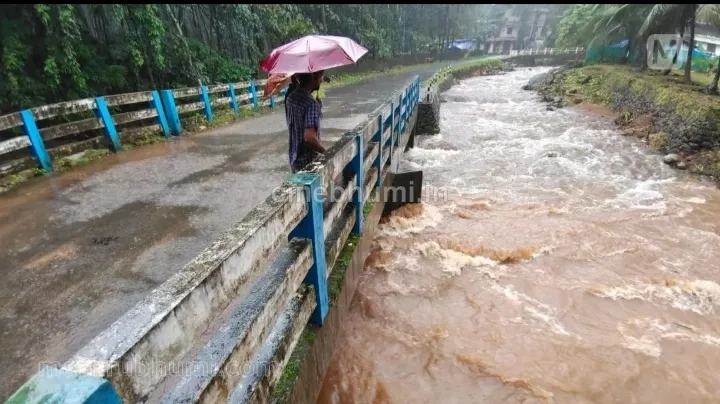 തലയാട് മേഖലയിൽ കനത്ത മഴ; പൂനൂർ പുഴയിൽ ജലനിരപ്പ് ഉയർന്നു, താഴ്ന്ന പ്രദേശങ്ങൾക്ക് ജാഗ്രത