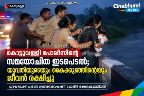 കൊടുവള്ളി പോലീസിന്റെ സമയോചിത ഇടപെടൽ; യുവതിയുടെയും കൈക്കുഞ്ഞിന്റെയും ജീവൻ രക്ഷിച്ചു
